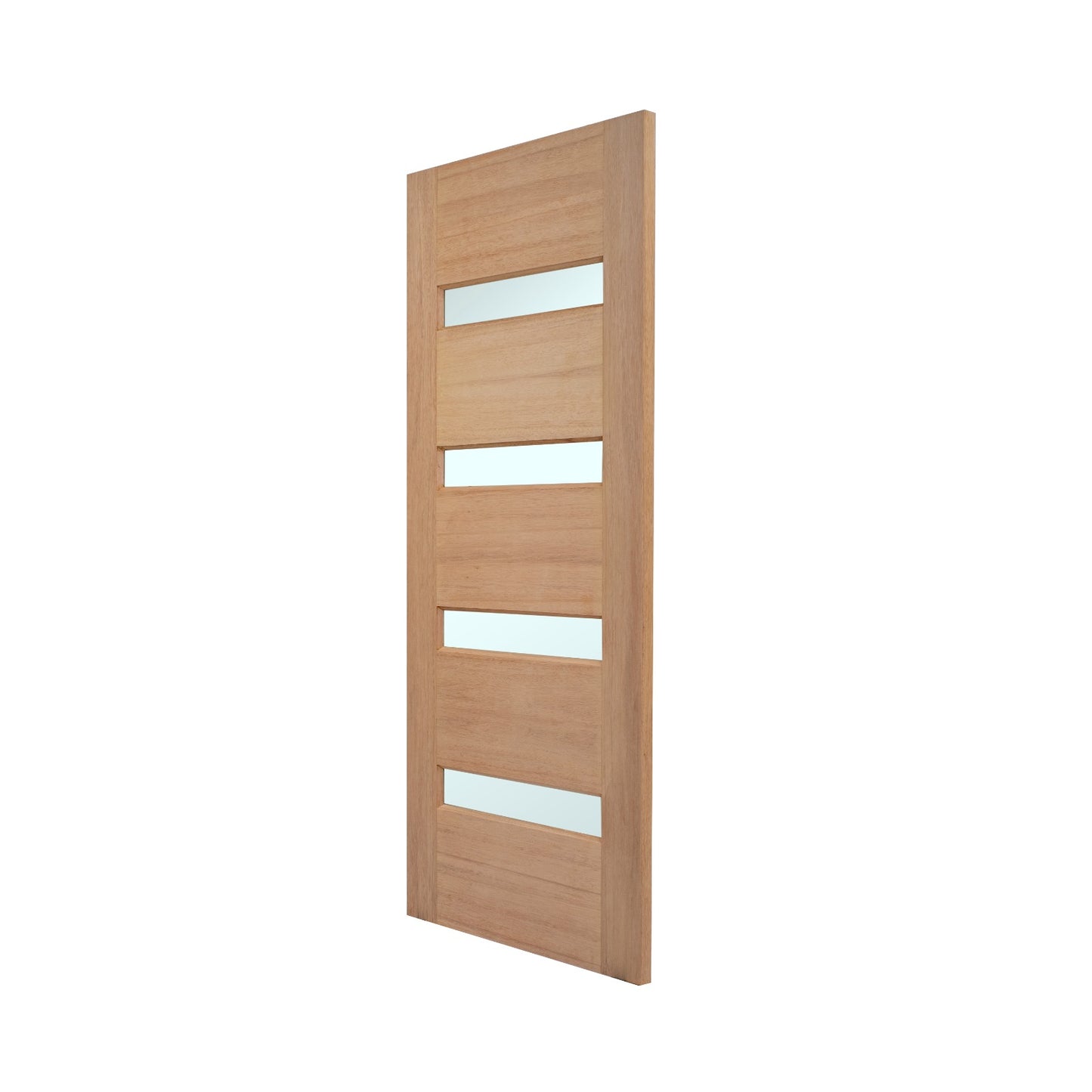 Horizontal 4 Lite Frosted Glass Brand New Entrance Door 2340 x 1200 x 40mm