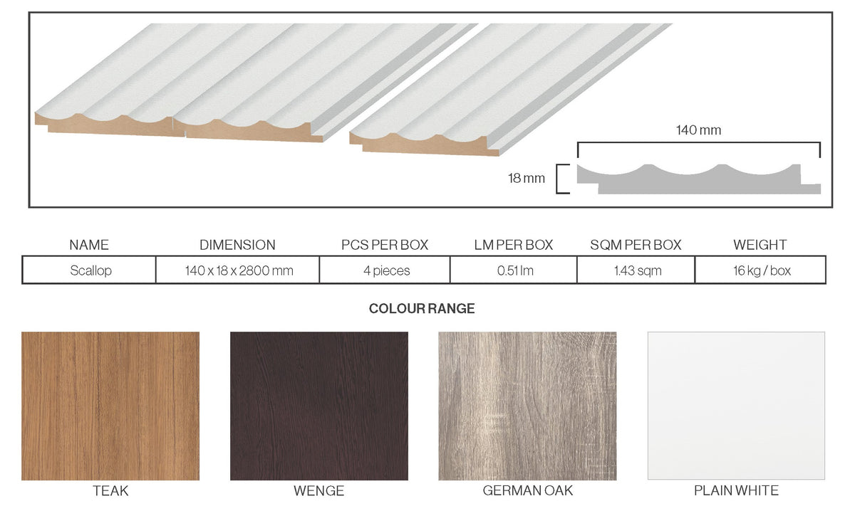 SerFloor Scallop Indoor Cladding